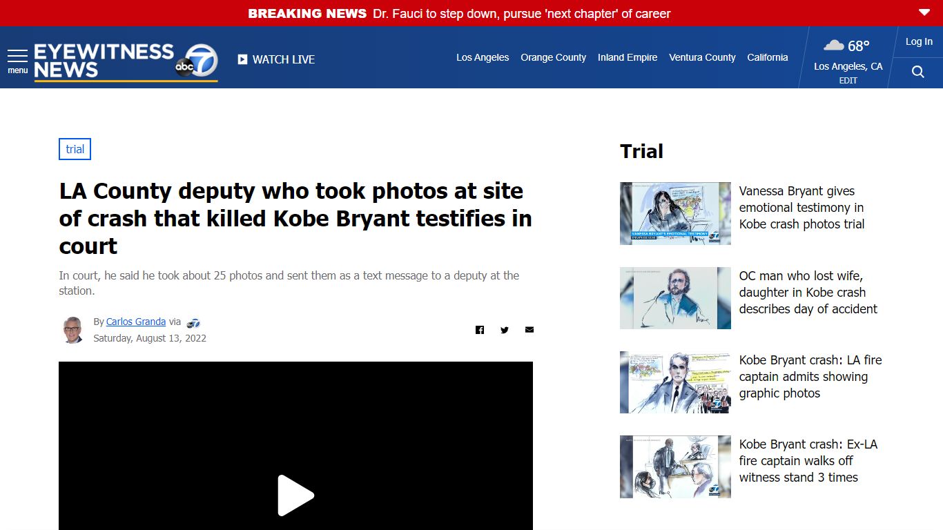 LA County deputy who took photos at site of crash that killed Kobe ...